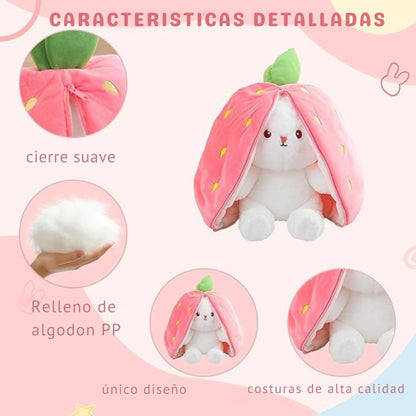 Conejito reversible de peluche