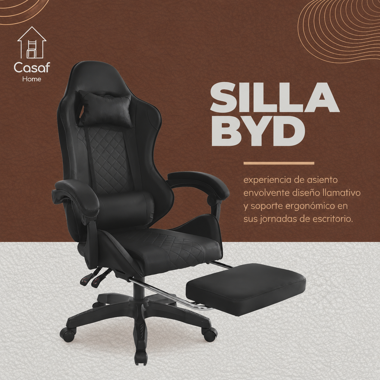 Silla BYD gaming y el confort de un sofá.
