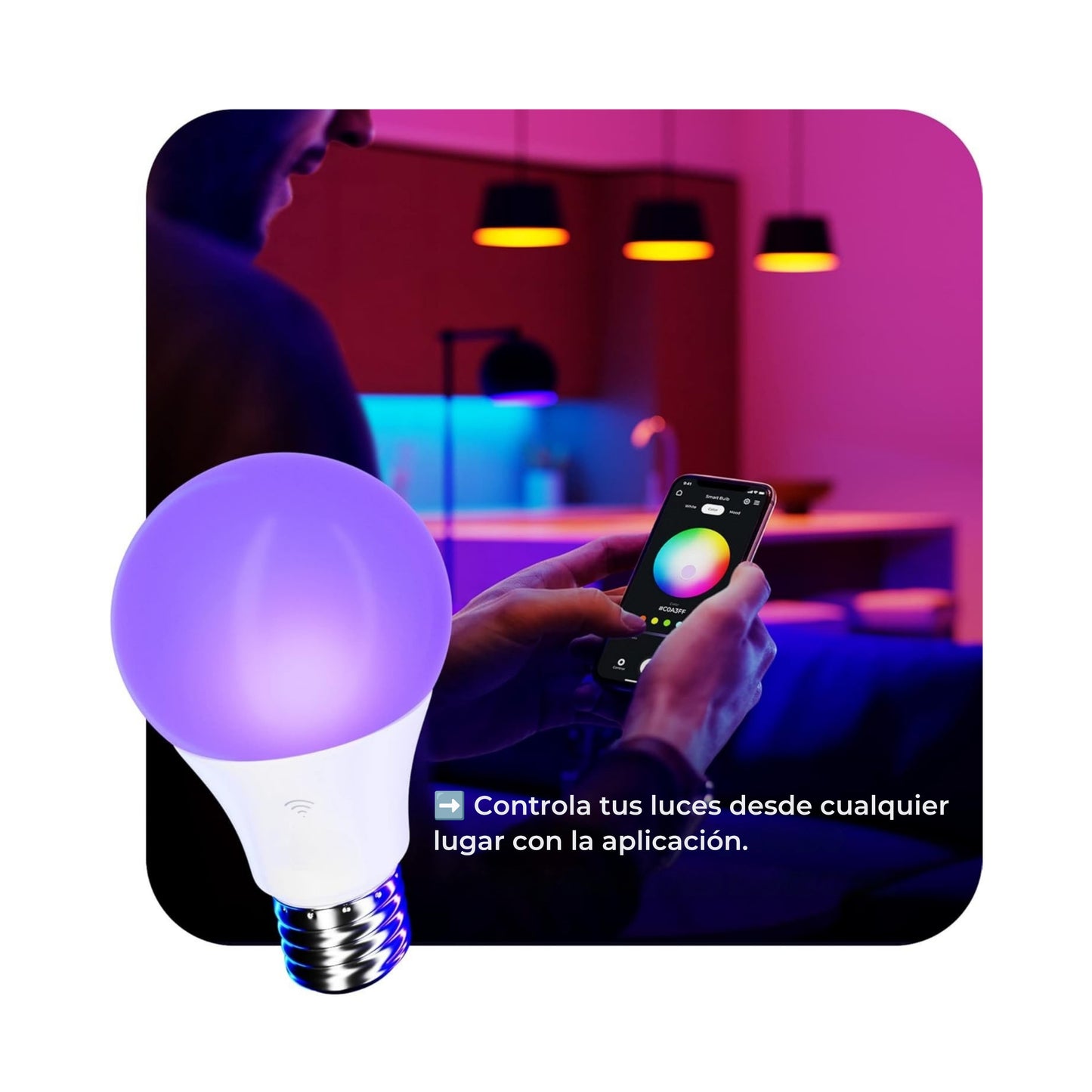 Aura Smart multicolor y tonos blancos ajustables