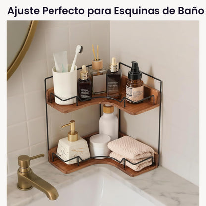Esquinero Ébano Organizado y Elegante