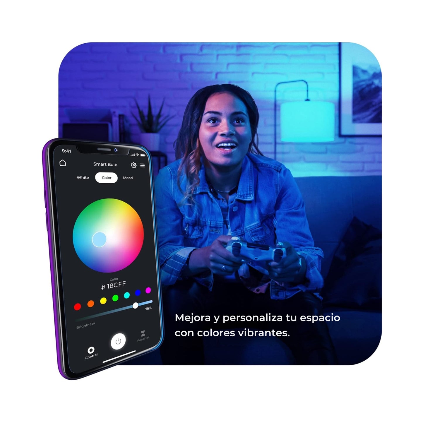 Aura Smart multicolor y tonos blancos ajustables