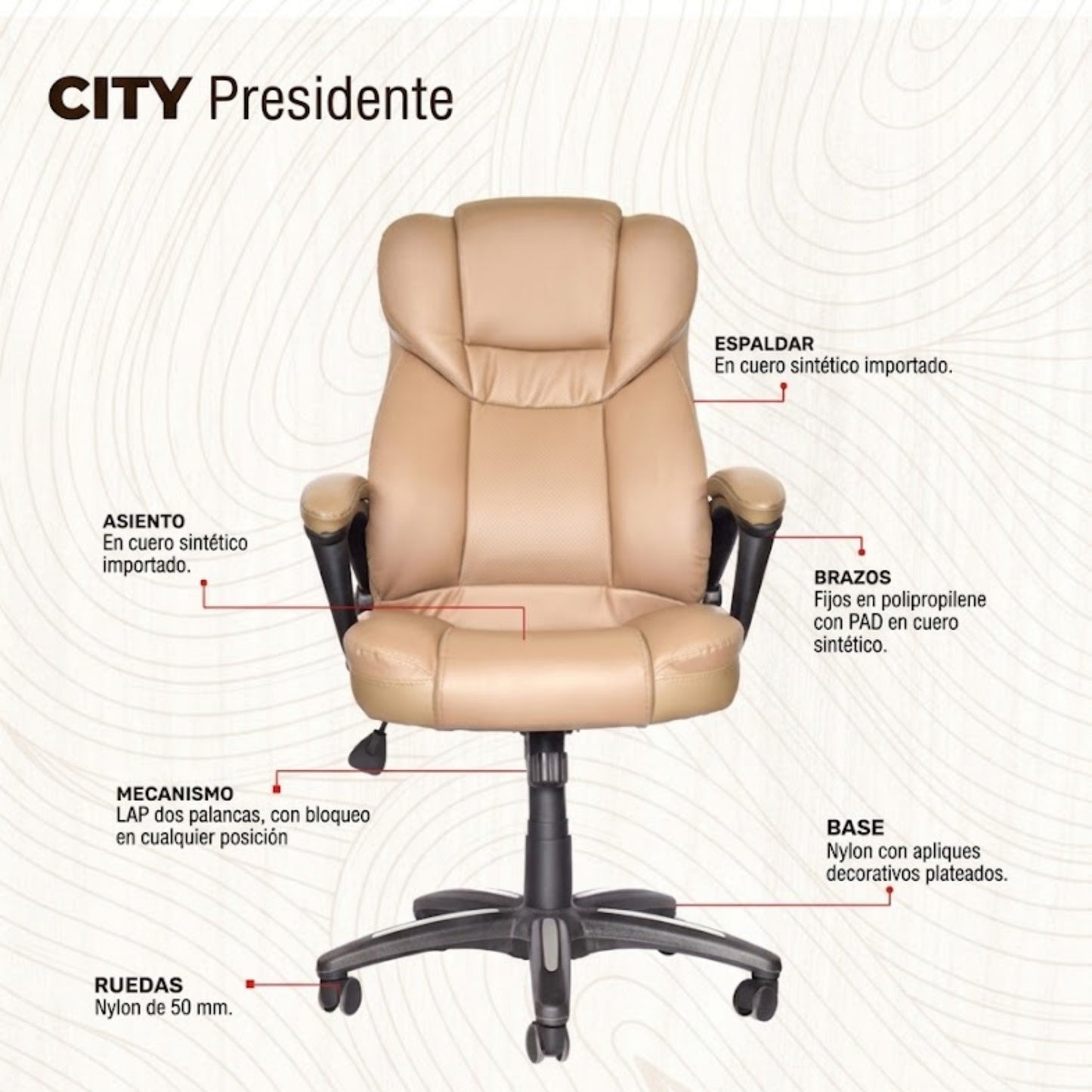 SILLA CITY Mejora la estética de tu oficina en casa